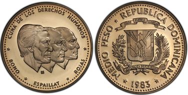 1983(t) 1/2 P Human Rights Cu-Ni PR68DCAM