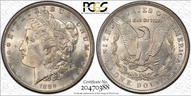 1889 $1 VAM 28A Pitted Reverse MS64