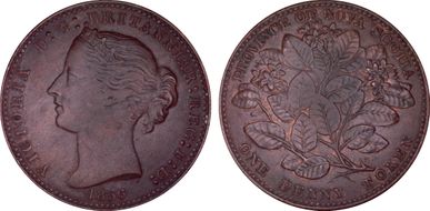 1856 1D NS-6A1 BR-875 Medal Alignment AU50BN