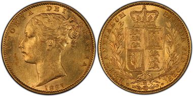 1881-M Sov Shield S-3854A AU58