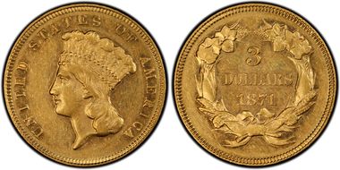 1871 $3 AU53