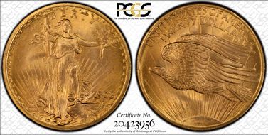 1908 $20 No Motto - Wells Fargo MS66