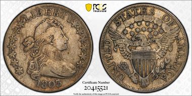 1803 50C Large 3 VF25