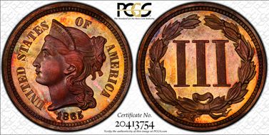 1865 3C J-413 PR66BN