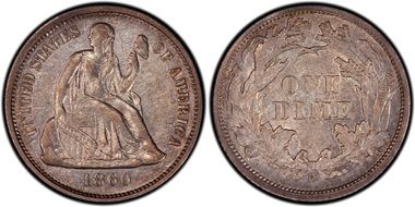 1860-O 10C AU50
