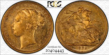 1879-S Sov S-3858A St. George AU58