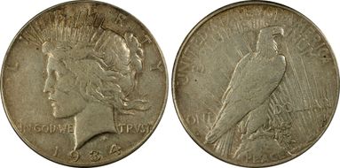 1934-S $1 XF45