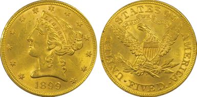 1899 $5 RPD FS-301 MS64