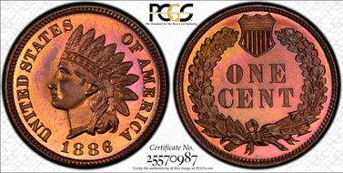 1886 1C Type 1 PR67RB