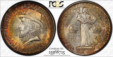 1937 50C Roanoke MS67+