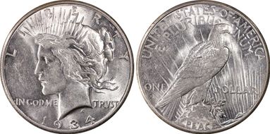 1934-S $1 AU55