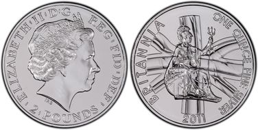2011 £2 S-BF14 Britannia Ag MS68