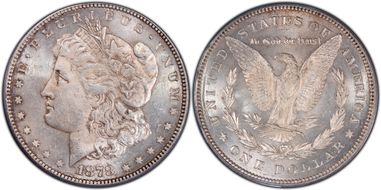 1878 7TF $1 VAM 70, Doubled RIB MS61