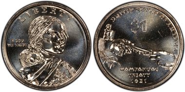 2011-D $1 Native American, Position A MS67