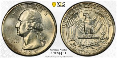 1939-S 25C DDO, FS-101 MS65