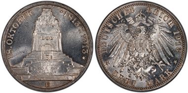 1913-E 3 Mk Leipzig J-140 MS64