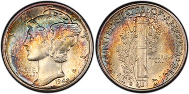 1942-D/D 10C RPM FS-501 AU58