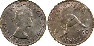 1960 Y. (p) 1D MS64RB