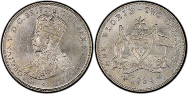 1934(m) Florin MS62