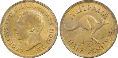 1950(p) 1/2D MS63RB