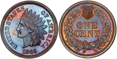 1866 1C PR65BN