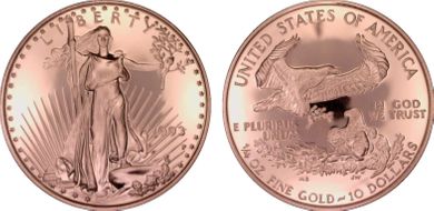 1993-P $10 Gold Eagle PR69DCAM