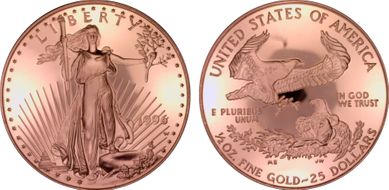 1996-W $25 Gold Eagle PR68DCAM