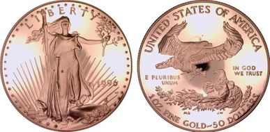 1996-W $50 Gold Eagle PR67DCAM