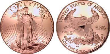 1997-W $50 Gold Eagle PR69DCAM