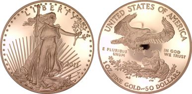 2011-W $50 Gold Eagle PR69DCAM