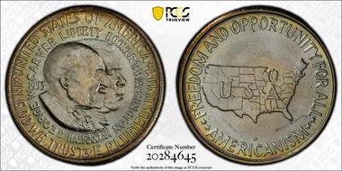 1953-D 50C Washington-Carver MS66+