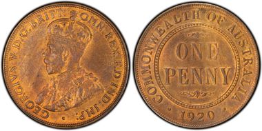 1920 //.  1D Dot below Indian obverse MS64RB