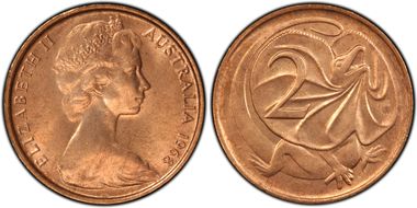 1968 2C w/o SD initials MS65RD