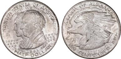 1921 50C Alabama MS66
