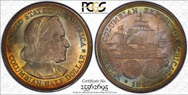 1892 50C Columbian MS67