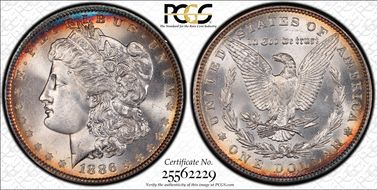1886 $1 MS67+