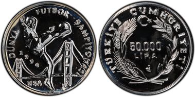 (1993) 50000 L 1994 World Cup MS68