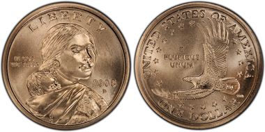 2008-D SAC$1 Satin Finish SP68