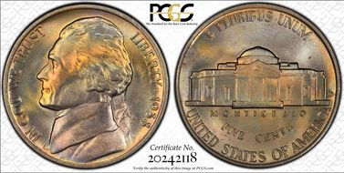 1938-D 5C Jefferson MS64