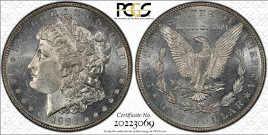 1886 $1 VAM 21 Line in M MPD MS63PL