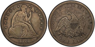 1873-CC $1 Seated VF20