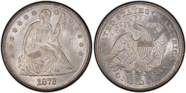 1872 $1 MS64