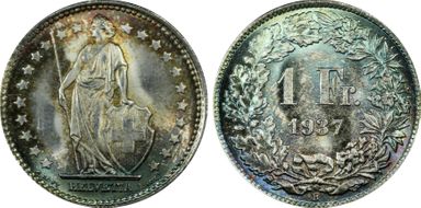 1937 B 1 Fr MS66