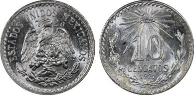 1927-M 10C KM-431  Ag MS66