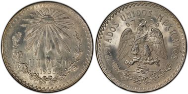 1935-M Peso KM-455  Ag MS66