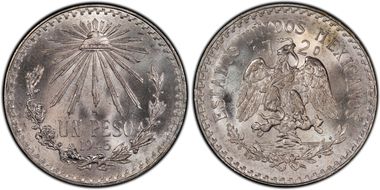 1945-M Peso KM-455 Ag MS66