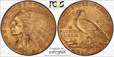 1912 $2.50 AU58