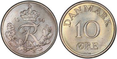 1954 NS 10 Øre MS65