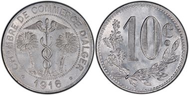 1916 10C Lec-135 Aluminium MS64
