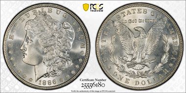 1886 $1 MS67+